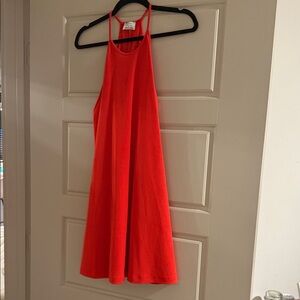 Zara Bold Red Halter Dress